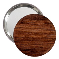 Brown Wooden Texture 3  Handbag Mirrors by nateshop