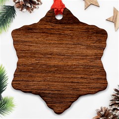 Brown Wooden Texture Snowflake Ornament (two Sides)