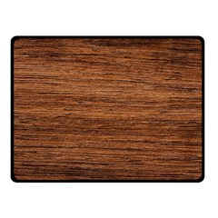 Brown Wooden Texture Two Sides Fleece Blanket (Small)