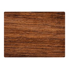 Brown Wooden Texture Two Sides Premium Plush Fleece Blanket (Mini)