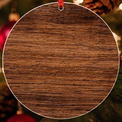 Brown Wooden Texture Uv Print Acrylic Ornament Round by nateshop