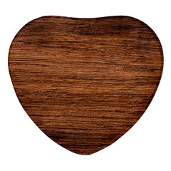 Brown Wooden Texture Heart Glass Fridge Magnet (4 Pack) by nateshop