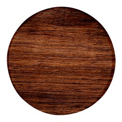 Brown Wooden Texture Round Glass Fridge Magnet (4 Pack) by nateshop