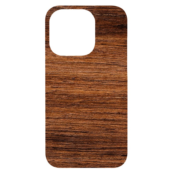 Brown Wooden Texture iPhone 14 Pro Black UV Print Case