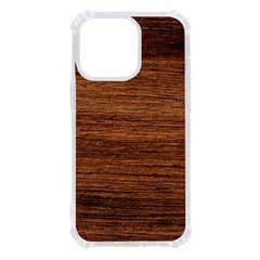 Brown Wooden Texture Iphone 13 Pro Tpu Uv Print Case by nateshop