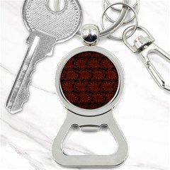 Brown Floral Pattern Floral Greek Ornaments Bottle Opener Key Chain