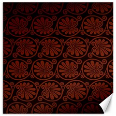 Brown Floral Pattern Floral Greek Ornaments Canvas 12  X 12  by nateshop