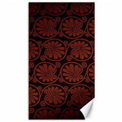 Brown Floral Pattern Floral Greek Ornaments Canvas 40  x 72 