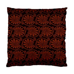 Brown Floral Pattern Floral Greek Ornaments Standard Cushion Case (two Sides) by nateshop