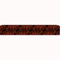 Brown Floral Pattern Floral Greek Ornaments Small Bar Mat by nateshop