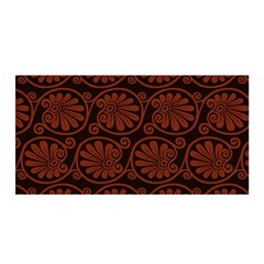 Brown Floral Pattern Floral Greek Ornaments Satin Wrap 35  X 70  by nateshop