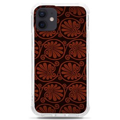 Brown Floral Pattern Floral Greek Ornaments Iphone 12 Mini Tpu Uv Print Case	 by nateshop