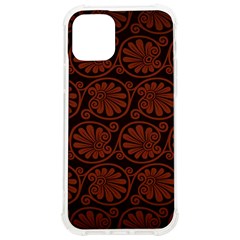 Brown Floral Pattern Floral Greek Ornaments Iphone 12/12 Pro Tpu Uv Print Case by nateshop