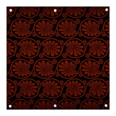 Brown Floral Pattern Floral Greek Ornaments Banner And Sign 3  X 3  by nateshop