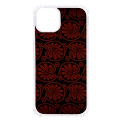 Brown Floral Pattern Floral Greek Ornaments Iphone 13 Tpu Uv Print Case by nateshop