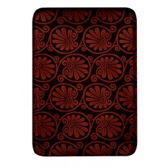 Brown Floral Pattern Floral Greek Ornaments Rectangular Glass Fridge Magnet (4 Pack) by nateshop