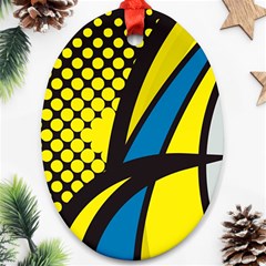 Colorful Abstract Background Art Ornament (oval)