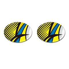 Colorful Abstract Background Art Cufflinks (oval) by nateshop