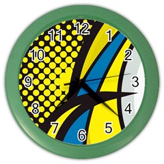 Colorful Abstract Background Art Color Wall Clock by nateshop