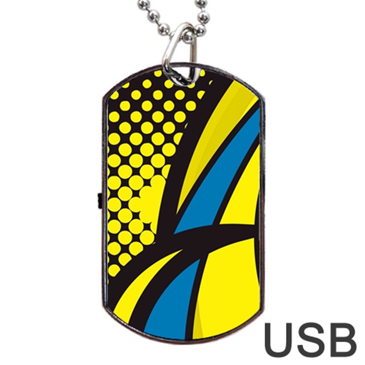 Colorful Abstract Background Art Dog Tag USB Flash (Two Sides)