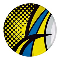 Colorful Abstract Background Art Round Glass Fridge Magnet (4 Pack)