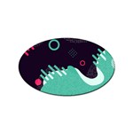 Colorful Background, Material Design, Geometric Shapes Sticker Oval (10 pack) Front