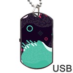 Colorful Background, Material Design, Geometric Shapes Dog Tag USB Flash (One Side) Front