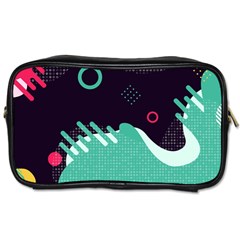 Colorful Background, Material Design, Geometric Shapes Toiletries Bag (one Side) by nateshop