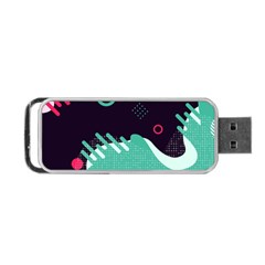 Colorful Background, Material Design, Geometric Shapes Portable Usb Flash (two Sides) by nateshop