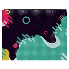 Colorful Background, Material Design, Geometric Shapes Cosmetic Bag (xxxl) by nateshop