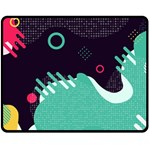 Colorful Background, Material Design, Geometric Shapes Two Sides Fleece Blanket (Medium) 58.8 x47.4  Blanket Front