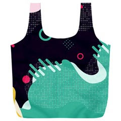 Colorful Background, Material Design, Geometric Shapes Full Print Recycle Bag (xxl) by nateshop