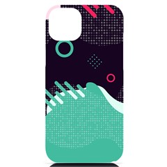 Colorful Background, Material Design, Geometric Shapes Iphone 14 Plus Black Uv Print Case by nateshop