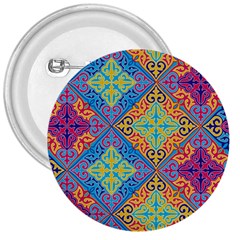 Colorful Floral Ornament, Floral Patterns 3  Buttons by nateshop