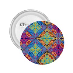 Colorful Floral Ornament, Floral Patterns 2 25  Buttons by nateshop