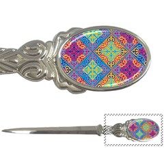 Colorful Floral Ornament, Floral Patterns Letter Opener by nateshop