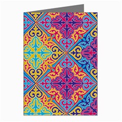 Colorful Floral Ornament, Floral Patterns Greeting Cards (pkg Of 8)