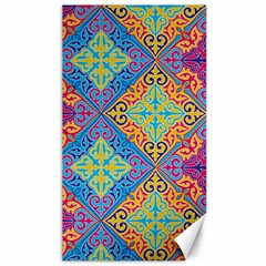 Colorful Floral Ornament, Floral Patterns Canvas 40  X 72  by nateshop