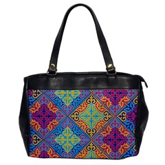 Colorful Floral Ornament, Floral Patterns Oversize Office Handbag by nateshop