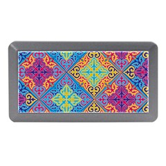 Colorful Floral Ornament, Floral Patterns Memory Card Reader (mini) by nateshop