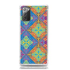 Colorful Floral Ornament, Floral Patterns Samsung Galaxy Note 20 Tpu Uv Case by nateshop