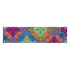 Colorful Floral Ornament, Floral Patterns Banner And Sign 4  X 1  by nateshop