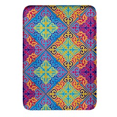 Colorful Floral Ornament, Floral Patterns Rectangular Glass Fridge Magnet (4 Pack)