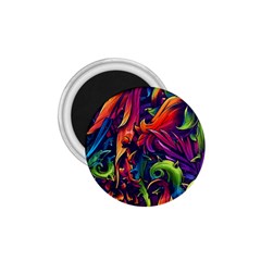 Colorful Floral Patterns, Abstract Floral Background 1.75  Magnets