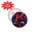 Colorful Floral Patterns, Abstract Floral Background 1.75  Buttons (10 pack) Front