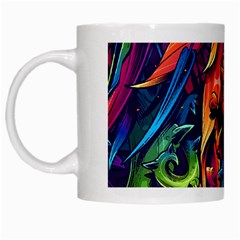 Colorful Floral Patterns, Abstract Floral Background White Mug by nateshop