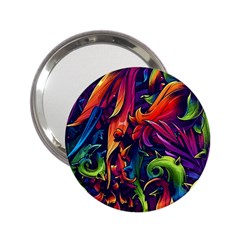 Colorful Floral Patterns, Abstract Floral Background 2.25  Handbag Mirrors