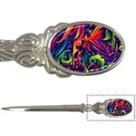 Colorful Floral Patterns, Abstract Floral Background Letter Opener Front