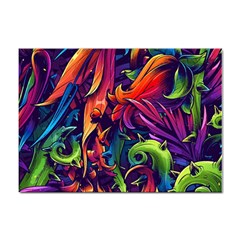 Colorful Floral Patterns, Abstract Floral Background Sticker A4 (10 pack)