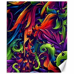 Colorful Floral Patterns, Abstract Floral Background Canvas 20  x 24 